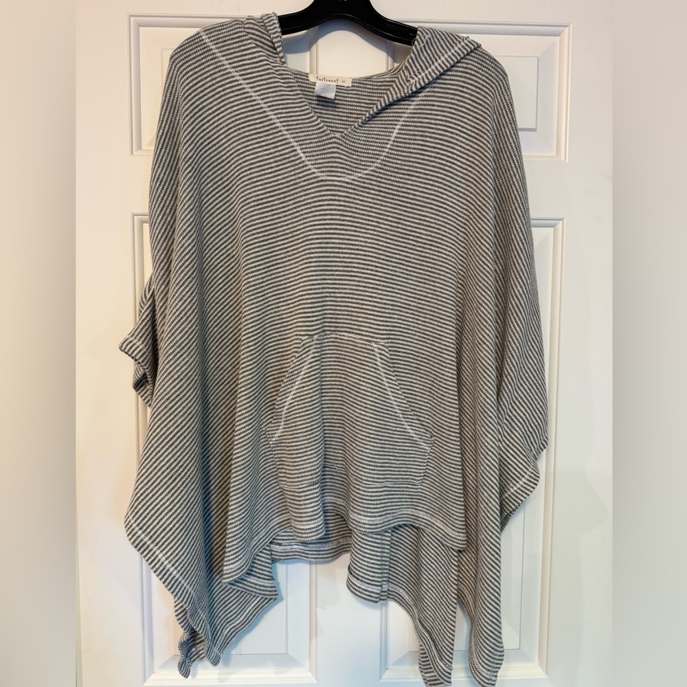 Testament Striped Hooded Poncho